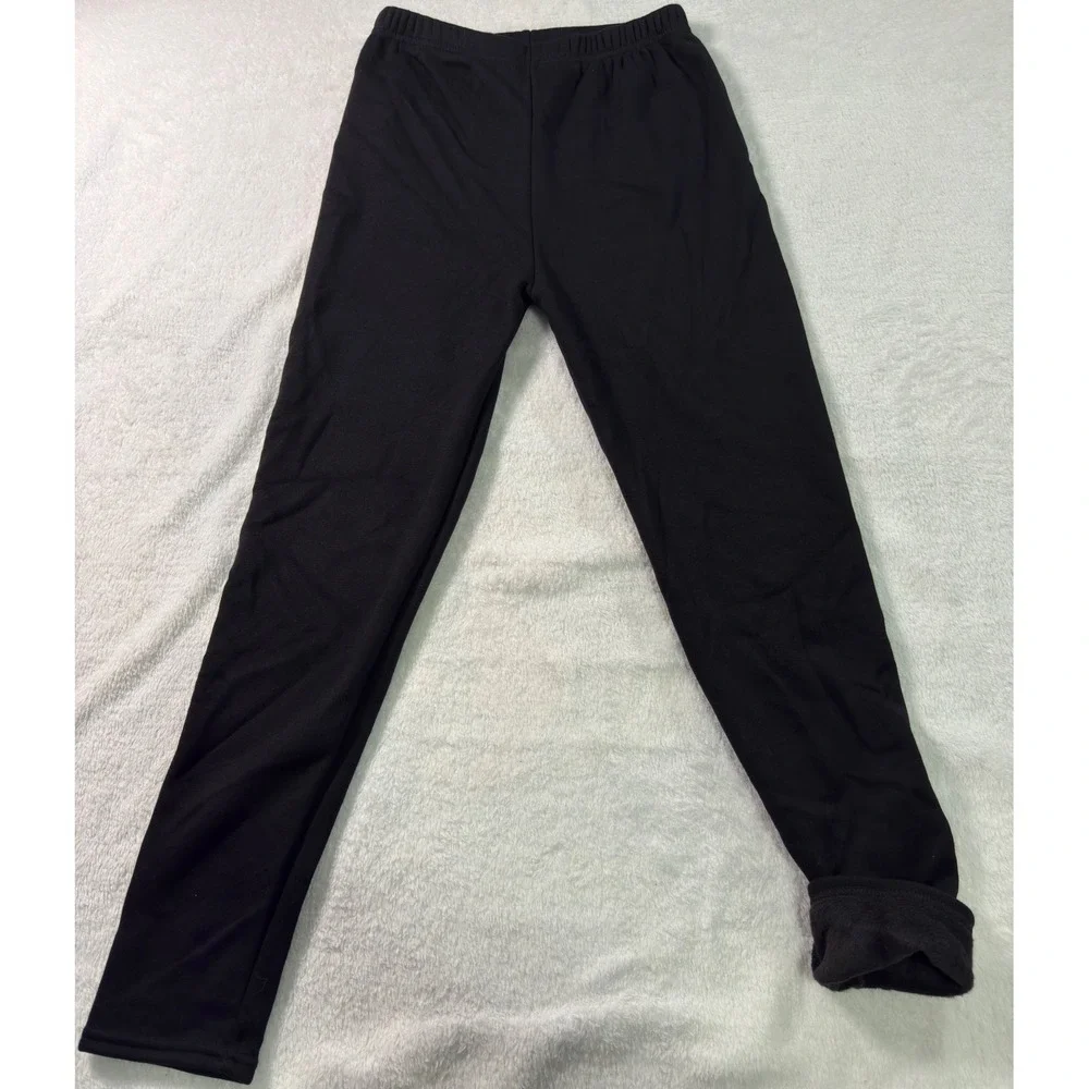 Kiiavorro Girls Black Fleece Lined Thermal Leggings Pants‎ Size 10-12Y
